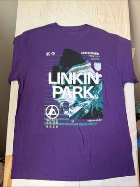 Purple Graphic Tour T‑Shirt-Linkin Park